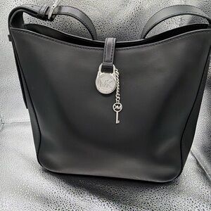 Black Leather Shoulder Bag